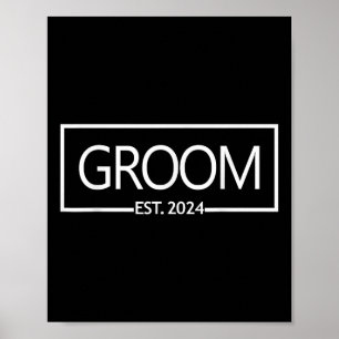 Poster Groom Est. Mariage 2024 Futur Mari Bachelor Party