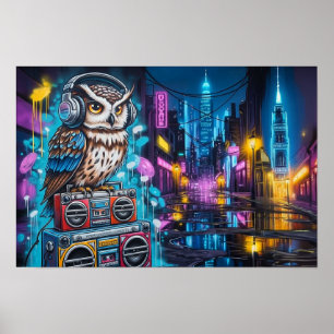 Poster Groove de Hibou Graffiti