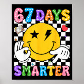 Poster Groovy 67th Day Of School Shirt 67 Days Smarter Te (Devant)