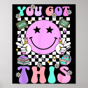 Poster Groovy a cette tête souriante pour la journée de t