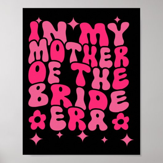 Poster Groovy à l'ère de ma mère de la mariée (Devant)