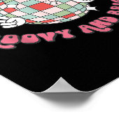 Poster Groovy And Bright Merry Christmas Disco Ball Reind (Coin)