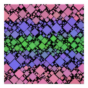 Poster Groovy Boho Rétro Mod Géométrique Fierté Trigender