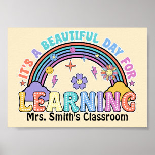 Poster Groovy C'est Une Belle Journée Pour Apprendre Ense