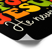 Poster Groovy Christian Sayings Halloween Fall For Jesus (Coin)