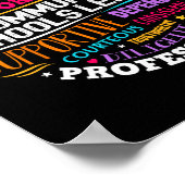 Poster Groovy Community Schools Leader Spreading Positivi (Coin)