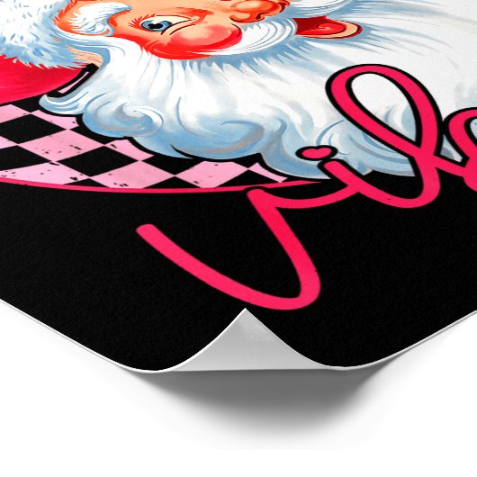 Poster Groovy Cute Santa Claus Christmas Vibes Xmas Women (Coin)