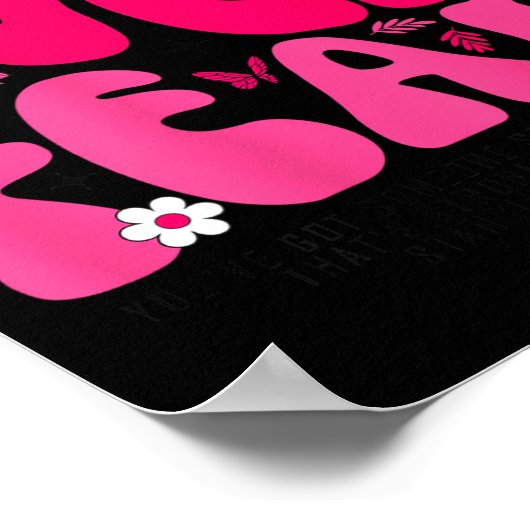 Poster Groovy Floral Faith Over Fear Religious God Christ (Coin)