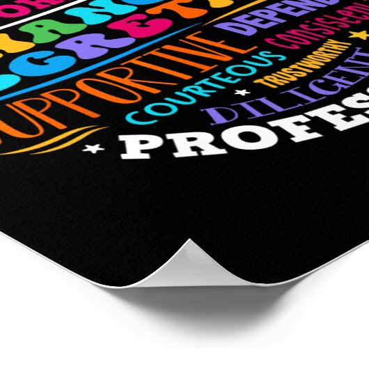 Poster Groovy Front Desk Financial Secretary Admin Apprec (Coin)