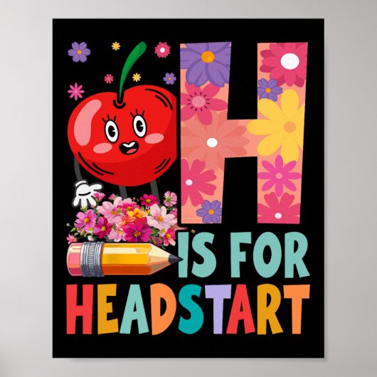 Poster Groovy H est pour Headstart drôle de Ck à l'école  (Devant)