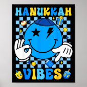 Poster Groovy Hanukkah Vibes Chanukah Pajama Happy Hanukk (Devant)