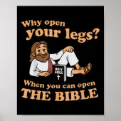 Poster Groovy Jesus Why Open Your Legs When You Can Open  (Devant)