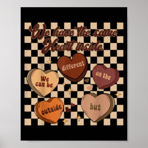 Poster Groovy même cœur à l'intérieur Juneteenth histoire