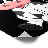 Poster Groovy Moo Cow - Funny Farmer Cow Men Women Kids B (Coin)