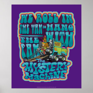Poster Groovy Mystery Machine Fam Graphic