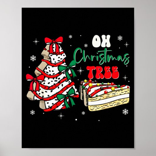 Poster Groovy Oh Christmas Tree Cakes Debbie Becky Jen Ca (Devant)