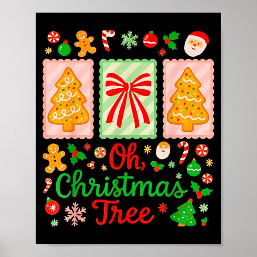 Poster Groovy Oh Christmas Tree Cakes Debbie Becky Jen Ca (Devant)