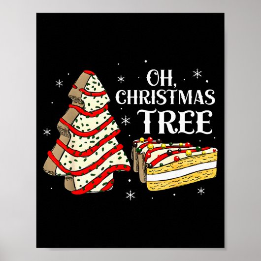 Poster Groovy Oh Christmas Tree Cakes Debbie Becky Jen Ca (Devant)