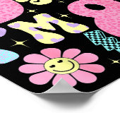 Poster Groovy Peace Out Seven I'm 8 Years Old 8th Birthda (Coin)