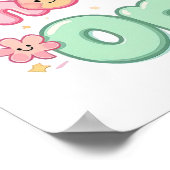 Poster Groovy Pink and Green "Happy Thoughts Only" (Coin)