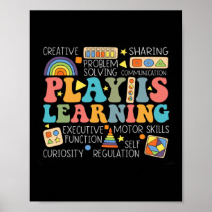 Poster Groovy Play est l'apprentissage de la maternelle P