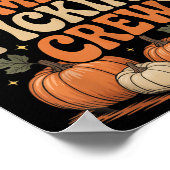 Poster Groovy Pumpkin Cking Crew Matching Family Autumn F (Coin)