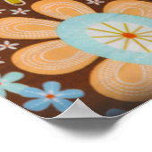 Poster Groovy Rhythm: Vinyl Record & Retro Alarm Clock Ar (Coin)