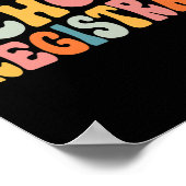 Poster Groovy School Registrar Byck To School  (Coin)