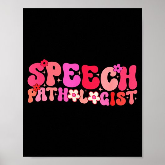 Poster Groovy Speech Pathologist Speech Language Therapy  (Devant)