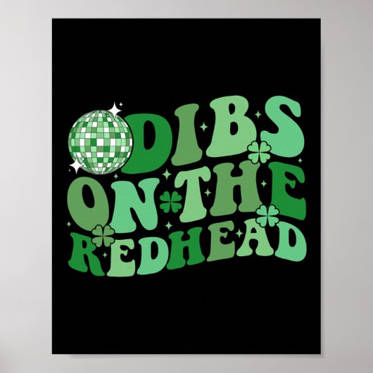 Poster Groovy St Patricks Day Disco Byll Dibs Sur Le Redh (Devant)