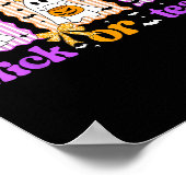 Poster Groovy Teacher Halloween Trick Or Teach Ghost Men (Coin)