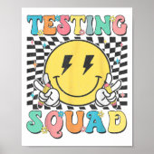 Poster Groovy Test Day Testing Squad Motivation Teacher S (Devant)