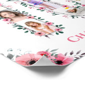 Poster Gros 10e anniversaire fille photo Collage Fleur ro (Coin)