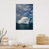 Poster Gros bateau de croisière blanc (Cuisine)