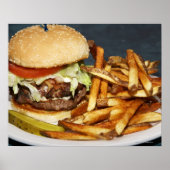 Poster Gros Burger à moitié livre et Cola (Devant)