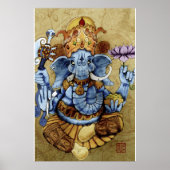 Poster Gros caractères Ganesh (Devant)