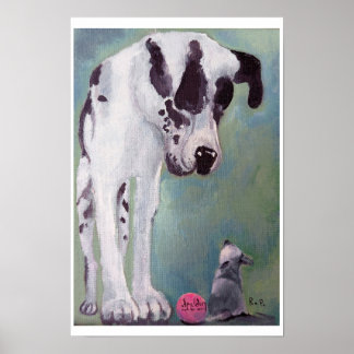 Poster Gros Chien, Petit Chien