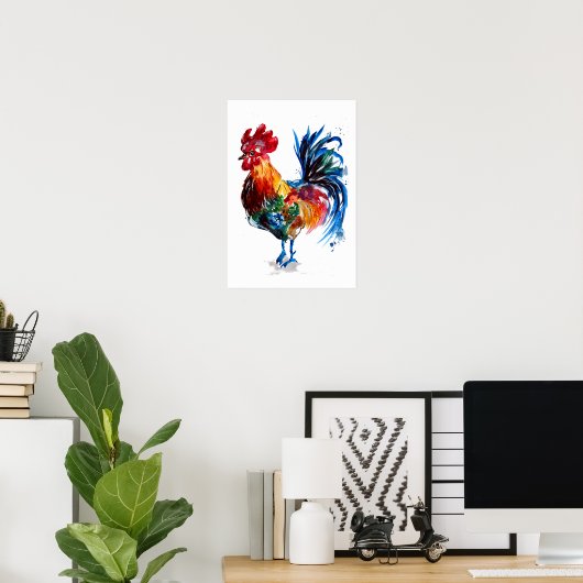 Poster Gros coq (Bureau à domicile)