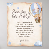 Poster Gros est maman's Belly Baby jeu de douche garçon (Devant)