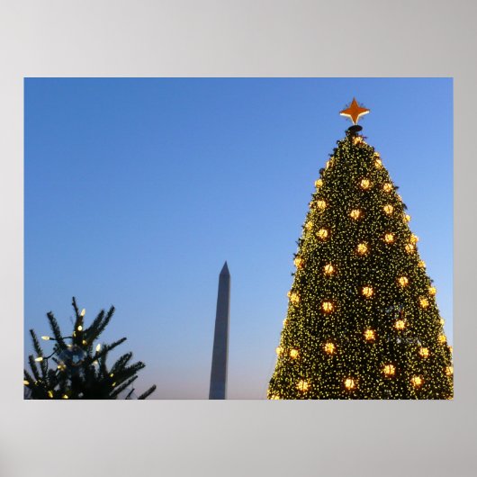 Poster Gros et petits arbres de Noël II Vacances à DC (Devant)