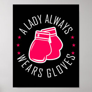Poster Gros Gants Roses En Boxe Pour Femme Chemise Boxer