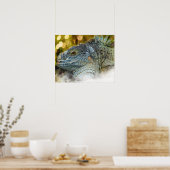 Poster Gros Lézard Iguana Scalygreen (Cuisine)