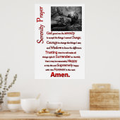 Poster Gros marteau en bois la prière de sérénité (Cuisine)