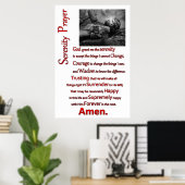 Poster Gros marteau en bois la prière de sérénité (Bureau à domicile)