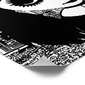 Poster Gros oeil Goth girl Maison hantée Art original (Coin)