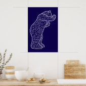 Poster gros ours bleu (Cuisine)