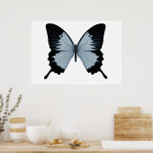 Poster Gros Papillon bleu et noir (Cuisine)