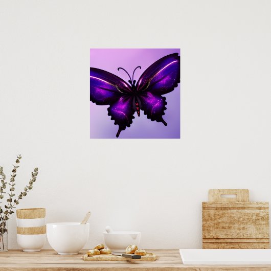 Poster Gros Papillon pourpre (Cuisine)