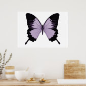 Poster Gros papillon violet et noir (Cuisine)