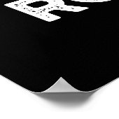 Poster Gros Pétal Rocker Funny Flower Pun Dark BG (Coin)